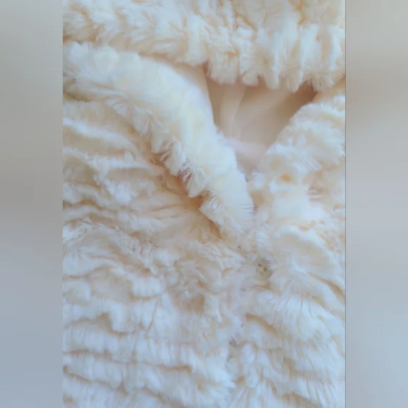 Soft, fuzzy fur-look hooded vest for toddler girl, size 5T - Picture 3 of 5